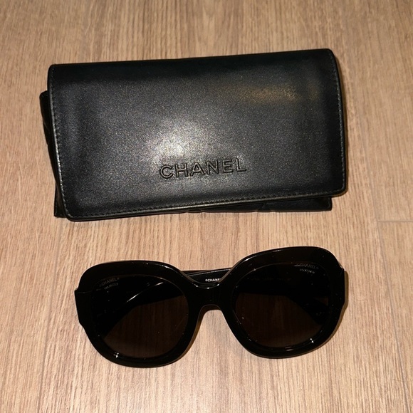 Chanel rounded square sunglasses with metal design